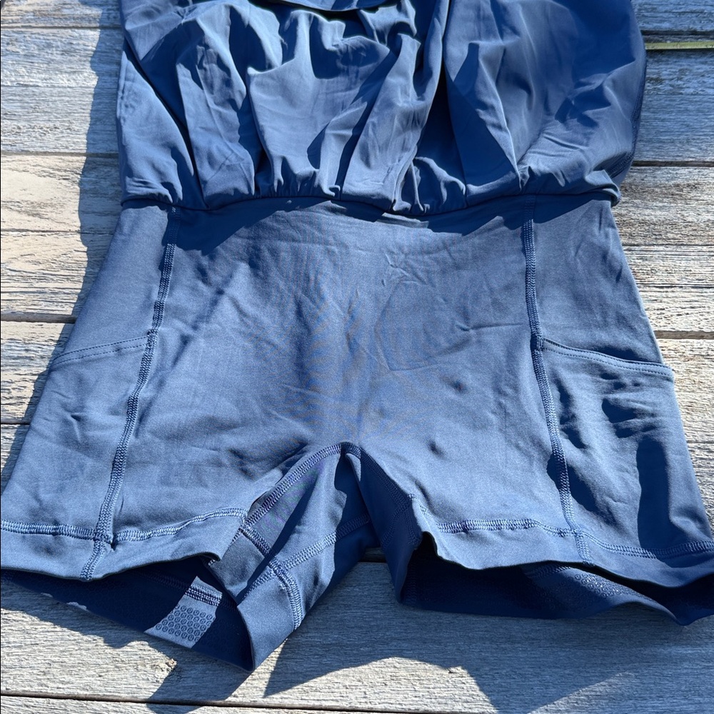 Lululemon Angled-Pleat High-Rise Tennis Skirt size Medium blue twill - Picture 7 of 8